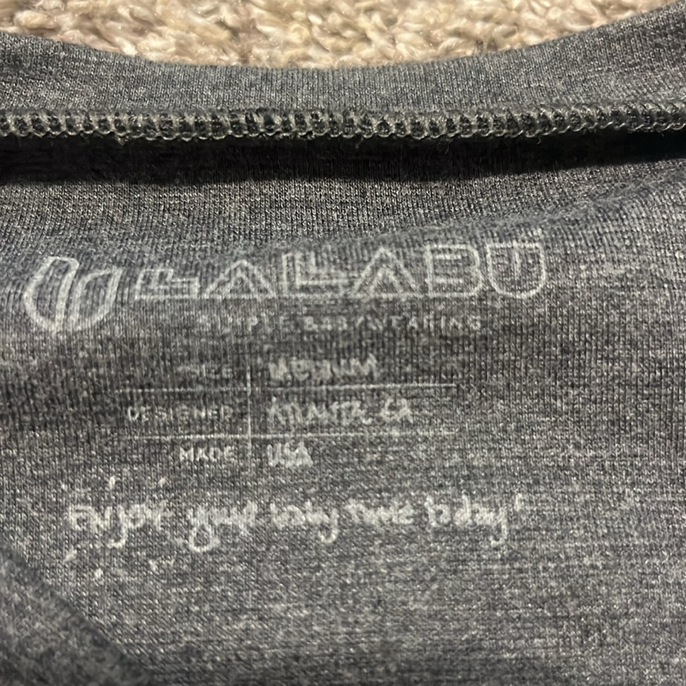 Lalabu Baby Soothing Dad Shirt Gray Short Sleeve Medium - Picture 6 of 11